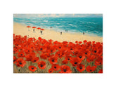 Poppies Flowers beach Painting