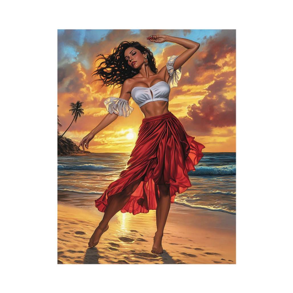 Velvet Temptation woman beach Dance Painting