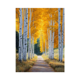 Autumn Trees Road Painting