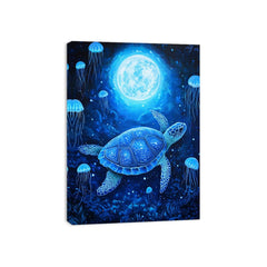Beautiful Turtle & Moon Painting