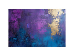 Abstract Purple Gold Painting