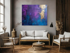 Abstract Purple Gold Painting