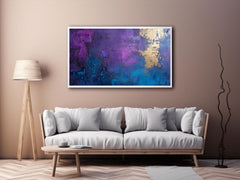 Abstract Purple Gold Painting