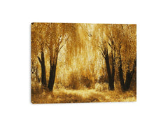 Autumn Gold Treess Yellow Forest Painting