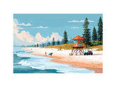 Lifeguard Station beach painting