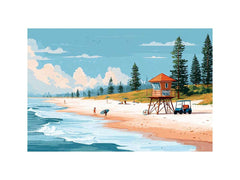 Lifeguard Station beach painting