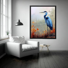 Blue Heron Bird Painting