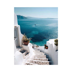 Santorini Staris to Beach Painting