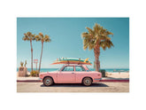 Surf car Plam tree beach Painting