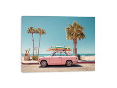 Surf car Plam tree beach Painting