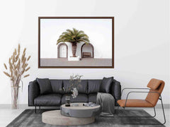 Beneath the Palm, Palm tree Door canvas art print