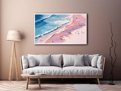 Whispers from Above paink beach Painting