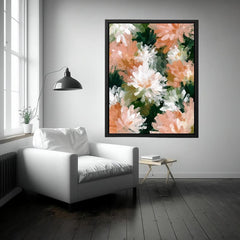 The Shape of Blooming Abstract Flowers Painting