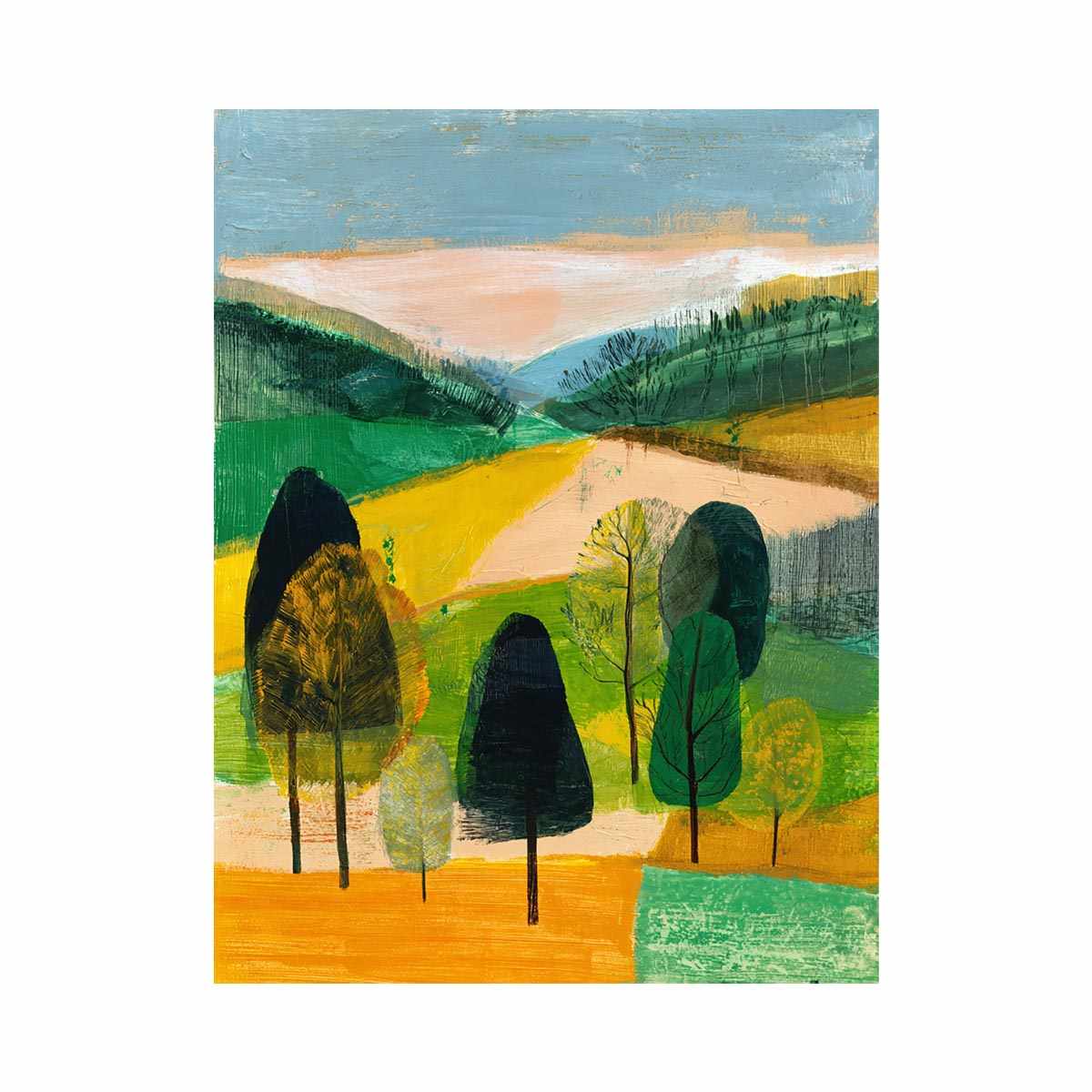 The Silent Abstract Garden Painting