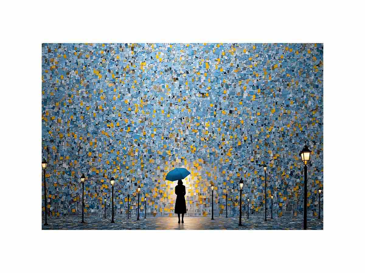 Abstract Rainwalk Painting