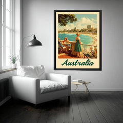 Love on the Golden Sands Australia Art Print