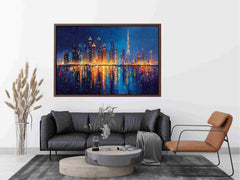 Dubai Skyline Cityscape Painting
