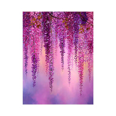 Wisteria flowers Pink Painting