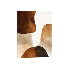 Serene Symmetry Beige Abstract Art Painting