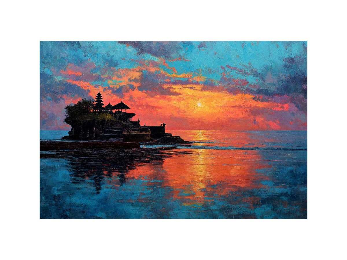Balinese Temple Canvas Art Painting
