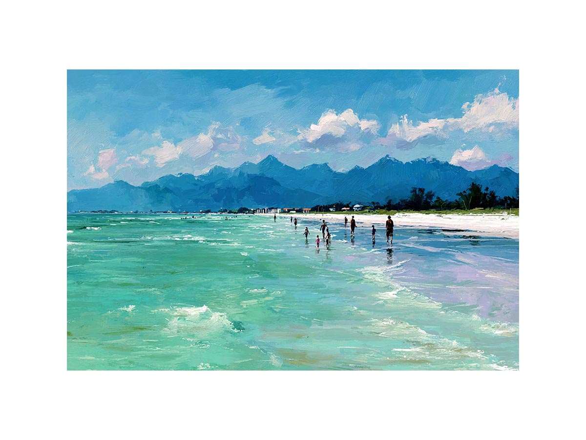Beach day Canvas Art Painting