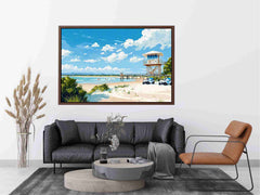 white sand Ausie Beach Canvas Art Painting