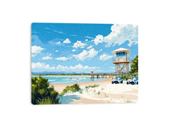 white sand Ausie Beach Canvas Art Painting