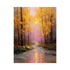 Amber Serenity Canvas Art Painting