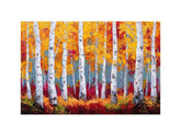 Birchtrees in autumn Canvas Art Painting