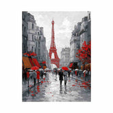 Abstract Paris Romance Canvas Art Painting