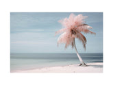 Silver Pink Beach Tree Canvas Print