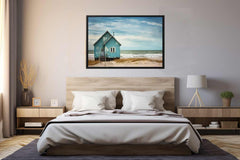 Bluehouse At The Beach Canvas Print