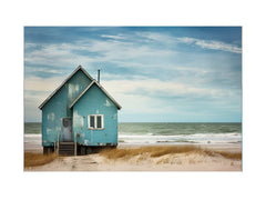 Bluehouse At The Beach Canvas Print