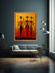 African Precisionist Art Canvas Print