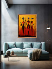 African Precisionist Art Canvas Print