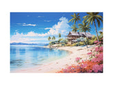 Beach Home Art Canvas Print