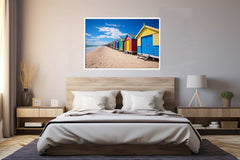 Row Of Beach Boxes Canvas Print
