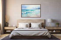 Watercolor Beach Canvas Print