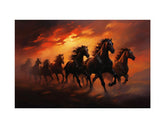 Lucky Seven Horses Canvas Print