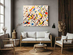 Jackson Pollock Inspired Drop painting Canvas Print
