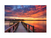 Jetty Sunset Artwork Canvas Print