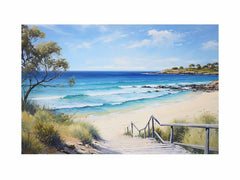 Jetty Beach Art Canvas Print