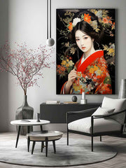 Japanese Beauty Woman Art Canvas Print