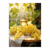 White Wine Canvas Painting Print