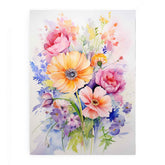 Watercolor Flowers painting Canvas Print