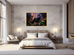 Beautiful Ravens Bird Canvas Painting Print