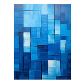 High End Modern Blue Art Canvas painting Print