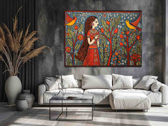 Madhubani Brids Canvas Print
