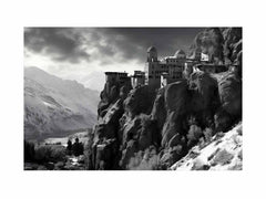 Meteoron Monast Grey Art Photography Canvas Print