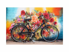 Bicycle Art Painting Canvas Print